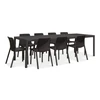 Lauko baldų komplektas TIBERINA BISTROT/TEVERE 8+1, stalas 211-275 cm, Anthracite