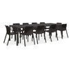 Lauko baldų komplektas TIBERINA/TEVERE 10+1, stalas 211-275 cm, Anthracite