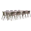 Lauko baldų komplektas TIBERINA/TEVERE 10+1, stalas 211-275 cm, Tortora