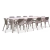 Lauko baldų komplektas TIBERINA/TEVERE 10+1, stalas 211-275 cm, Corda