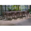 Lauko baldų komplektas TIBERINA/TEVERE 10+1, stalas 211-275 cm, Terra