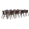 Lauko baldų komplektas TIBERINA/TEVERE 10+1, stalas 211-275 cm, Terra