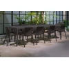 Lauko baldų komplektas TIBERINA/TEVERE 10+1, stalas 211-275 cm, Anthracite