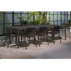 Lauko baldų komplektas TIBERINA/TEVERE 8+1, stalas 211-275 cm, Anthracite