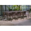 Lauko baldų komplektas TIBERINA/TEVERE 8+1, stalas 211-275 cm, Terra