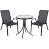 Lauko baldų komplektas Trapani 60 cm, 2+1, Juodas