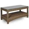 Lauko baldų komplektas TRIVENTO 2 + su pufais, Brown