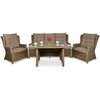 Lauko baldų komplektas TRIVENTO DINING 3, Brown