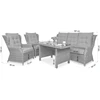 Lauko baldų komplektas TRIVENTO DINING 3, Brown