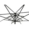 Lauko skėtis, 500 cm, kvadratinis, pilkas
