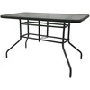 Lauko stalas Bergama, 140x80x70 cm, juodas