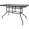 Lauko stalas Bergama, 140x80x70 cm, juodas