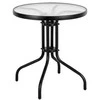 Lauko stalas Bergama, ⌀ 60 cm, juodas