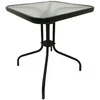 Lauko stalas Bergama, 60x60x70 cm, juodas