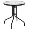 Lauko stalas Bergama, ⌀ 90 cm, juodas