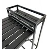 Lauko stalas su lentynėle Malea 2in1, 84x60x69/84 cm, juodas