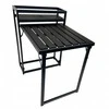 Lauko stalas su lentynėle Malea 2in1, 84x60x69/84 cm, juodas