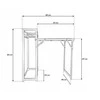 Lauko stalas su lentynėle Malea 2in1, 84x60x69/84 cm, juodas
