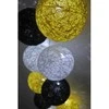 LED girlianda Cotton Balls, 10 LED, pilka/žalia/juoda