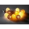 LED girlianda Cotton Balls, 10 LED, pilka/žalia/juoda