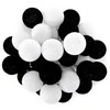 LED girlianda Cotton Balls, 35 LED, Juodas/Baltas