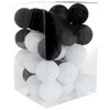 LED girlianda Cotton Balls, 35 LED, Juodas/Baltas