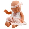 Lėlė kūdikis su rožine suknele ir galvajuoste, 24 cm
