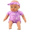 Lėlė kūdikis su violetine apranga, 31 cm