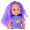 Lėlytė su violetiniais plaukais, 38 cm
