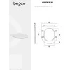 Lėtai nusileidžiantis klozeto dangtis Besco Aspen Slim, Baltas