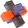 Loginė 3D dėlionė - galvosūkis "Puzzle Lock", grafito/oranžinė