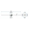 Lubinis šviestuvas Sieninis LED šviestuvas Round Juodas, 81 cm
