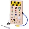 Medinė Montessori manipuliacinė lenta su LED šviesomis