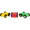 Medinė nusileidimo trasa su 3 automobiliukais
