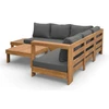 Medinių lauko baldų komplektas HAVLA CAFFE Corner - Acacia Wood