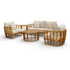 Medinių lauko baldų komplektas NUVIA CAFFE - ACACIA WOOD