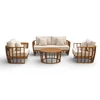 Medinių lauko baldų komplektas NUVIA CAFFE - ACACIA WOOD