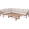 Medinių lauko baldų komplektas SKALA CAFFE Corner - Acacia Wood