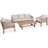 Medinių lauko baldų komplektas SKALA CAFFE - Acacia Wood