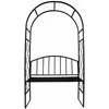 Metalinė vijoklinių augalų atrama - arka su suoliuku, 208 cm