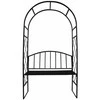 Metalinė vijoklinių augalų atrama - arka su suoliuku, 208 cm