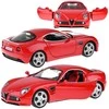 Metalinis automobilis Alfa Romeo 8C su šviesos ir garso efektais