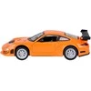 Metalinis automobilis Porsche 911 GT3 RS su garso ir šviesos efektais, oranžinis