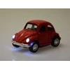 Metalinis automobilis su garso ir šviesos efektais, raudonas
