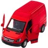 Metalinis automobilis su šviesos ir garso efektais, raudonas