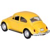 Metalinis automobilis Volkswagen Classical Beetle 1967 su garso ir šviesos efektais, geltonas