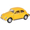 Metalinis automobilis Volkswagen Classical Beetle 1967 su garso ir šviesos efektais, geltonas