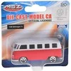 Metalinis automobilis Volkswagen T1 1:56, raudonas/baltas
