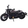 Metalinis chopper motociklo modelis su šviesos ir garso efektais, 1:12, juodas/pilkas