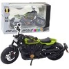 Metalinis chopper motociklo modelis su šviesos ir garso efektais, 1:12, juodas/žalias